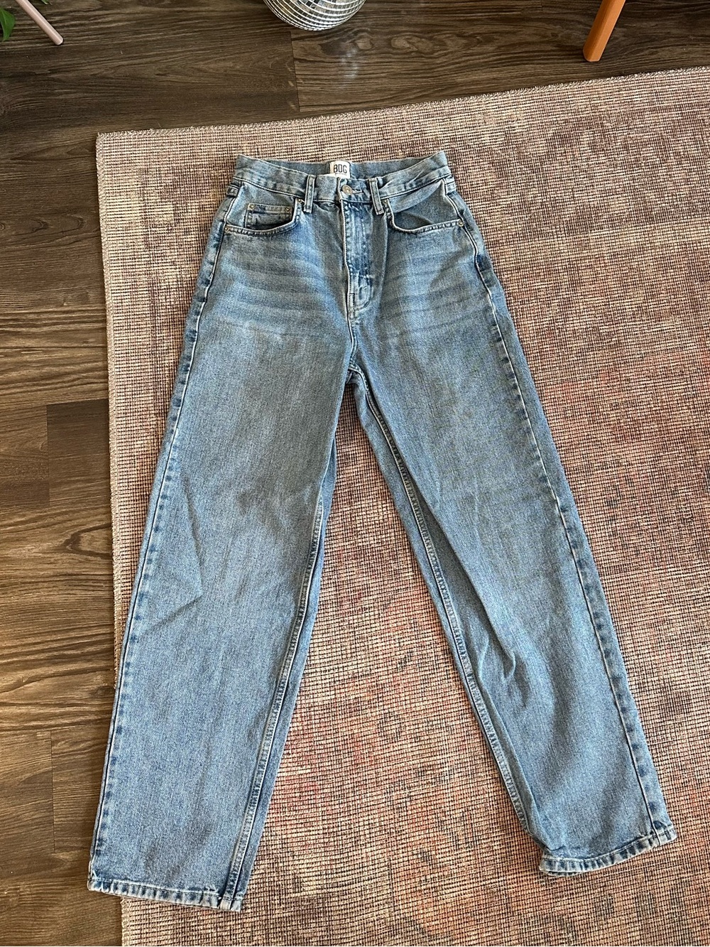 BDG High-Rise Baggy Jeans in Light Blue Denim